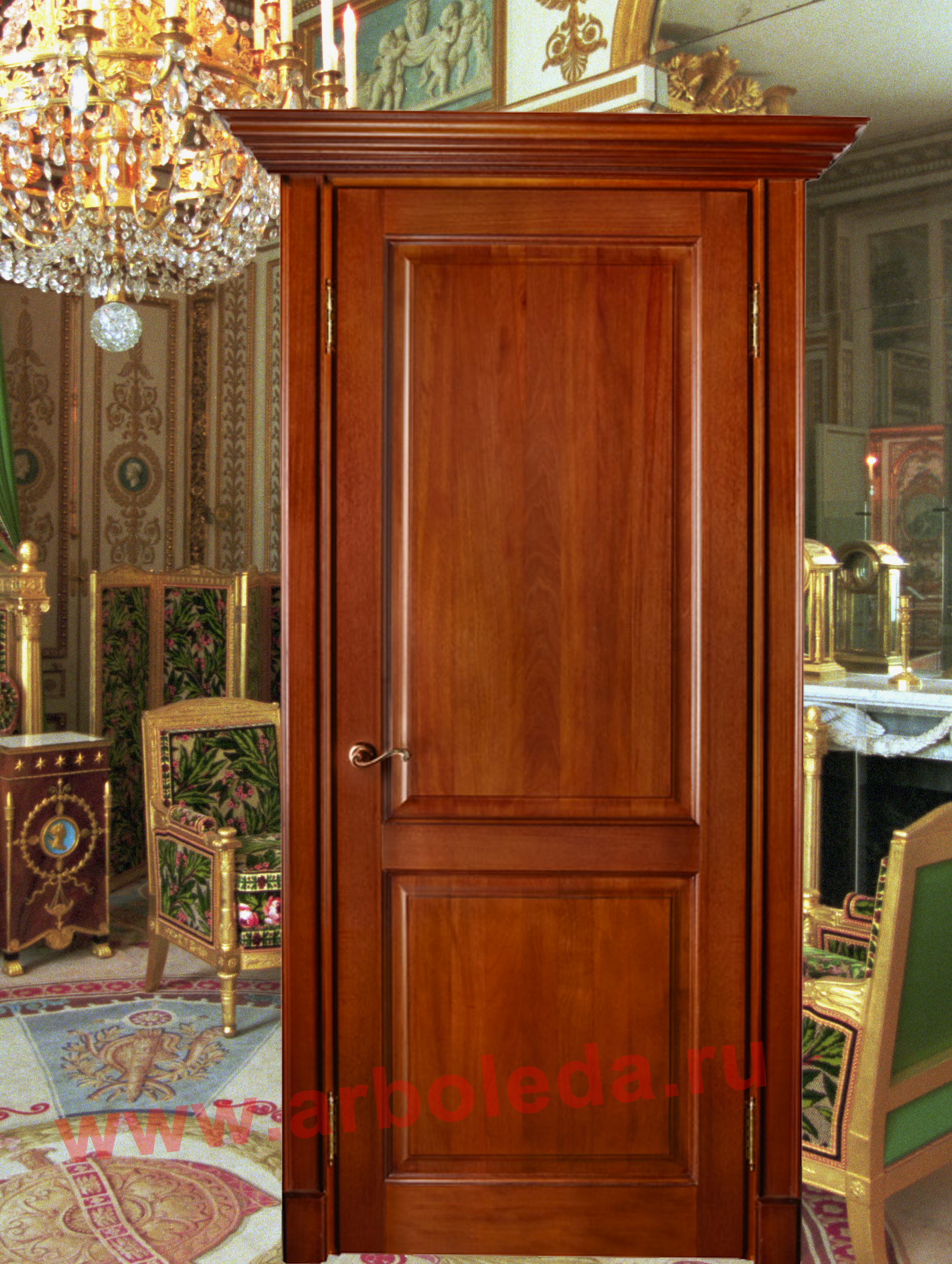 Двери  шпон итальянский орех серии Рондо фабрики дверей Арболеда